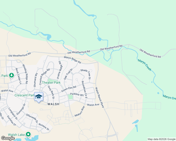 map of restaurants, bars, coffee shops, grocery stores, and more near 1605 Green Corner Court in Aledo