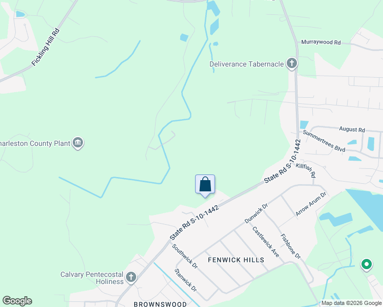 map of restaurants, bars, coffee shops, grocery stores, and more near 1227 Michelle Lane in Johns Island