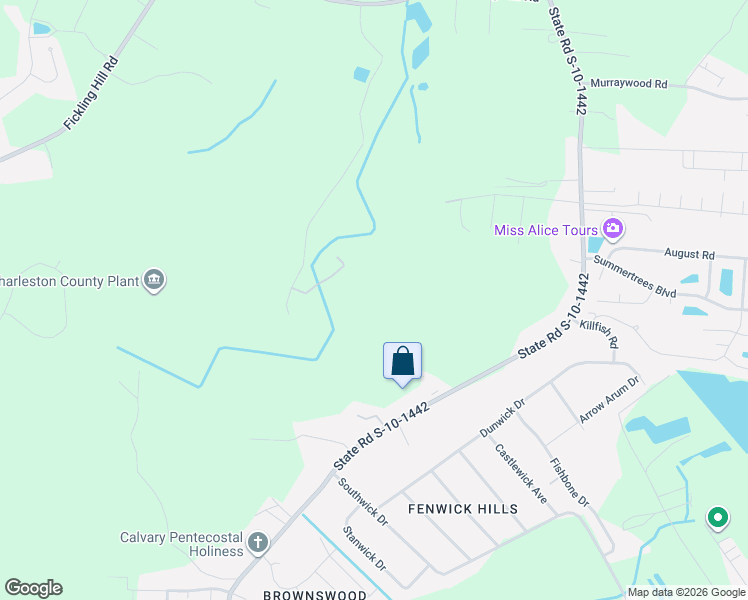map of restaurants, bars, coffee shops, grocery stores, and more near 1227 Michelle Lane in Johns Island