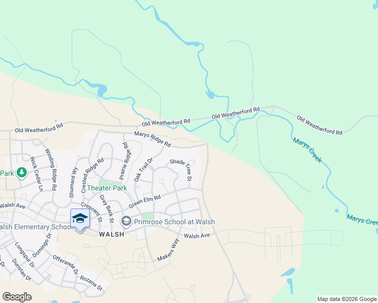 map of restaurants, bars, coffee shops, grocery stores, and more near 1605 Green Corner Court in Aledo