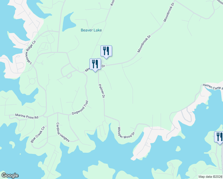 map of restaurants, bars, coffee shops, grocery stores, and more near 94 River Birch Trail in Dadeville