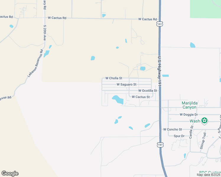 map of restaurants, bars, coffee shops, grocery stores, and more near 1317 W Saguaro St in Safford