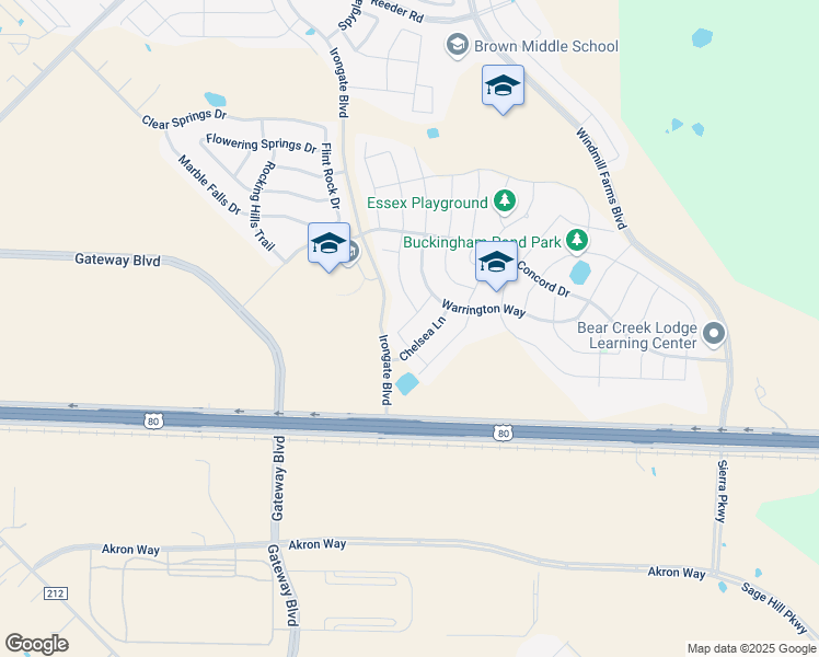 map of restaurants, bars, coffee shops, grocery stores, and more near 1005 Chelsea Lane in Forney