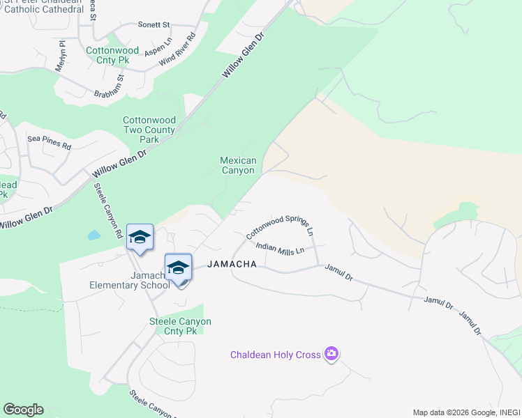 map of restaurants, bars, coffee shops, grocery stores, and more near 3110 Sunflower Glen Court in Jamul