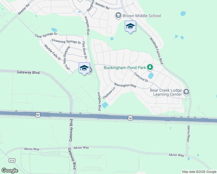 map of restaurants, bars, coffee shops, grocery stores, and more near 1005 Chelsea Lane in Forney