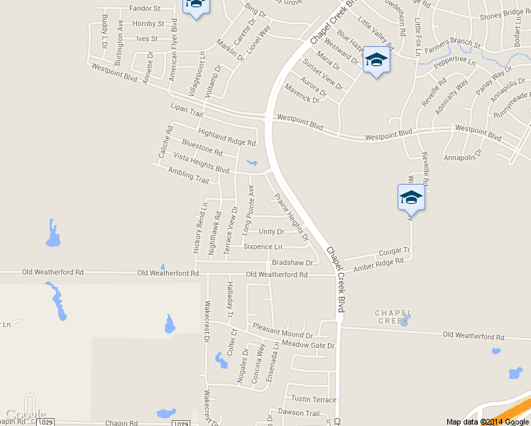map of restaurants, bars, coffee shops, grocery stores, and more near 10401 Prairie Heights Court in Fort Worth