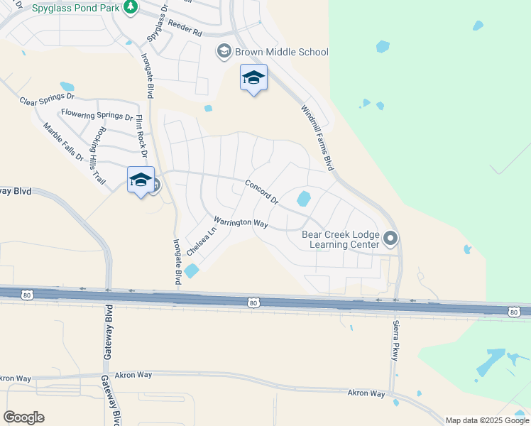map of restaurants, bars, coffee shops, grocery stores, and more near 1402 Buckingham Drive in Forney