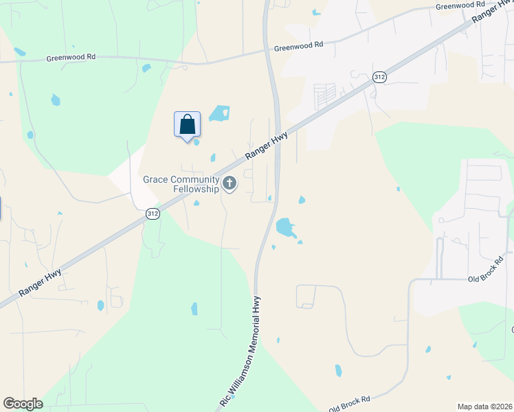 map of restaurants, bars, coffee shops, grocery stores, and more near 1741 Ranger Highway in Weatherford