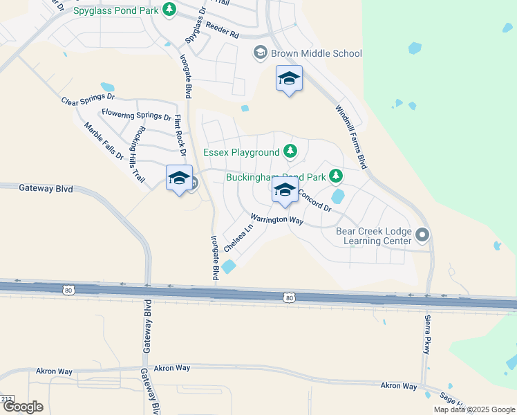 map of restaurants, bars, coffee shops, grocery stores, and more near 1005 Bainbridge Drive in Forney