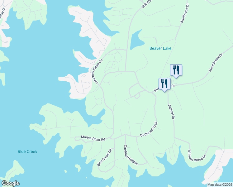 map of restaurants, bars, coffee shops, grocery stores, and more near 27 Laurelview Road in Dadeville