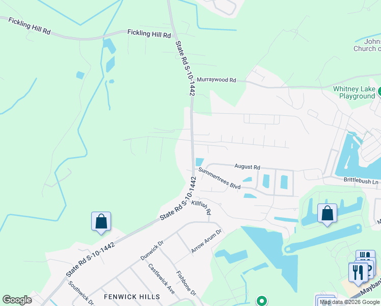 map of restaurants, bars, coffee shops, grocery stores, and more near 1140 Brownswood Road in Johns Island