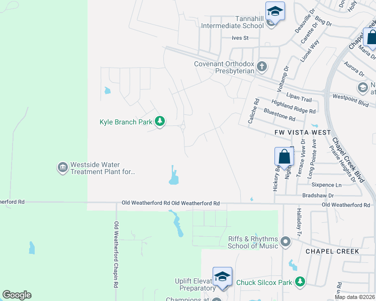 map of restaurants, bars, coffee shops, grocery stores, and more near 10830-11812 Old Weatherford Road in Aledo