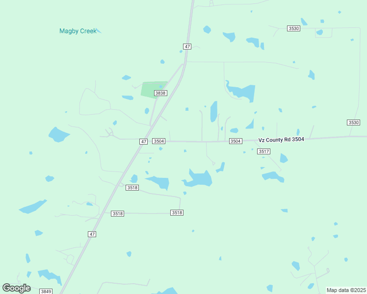 map of restaurants, bars, coffee shops, grocery stores, and more near 7515 County Road 3504 in Wills Point