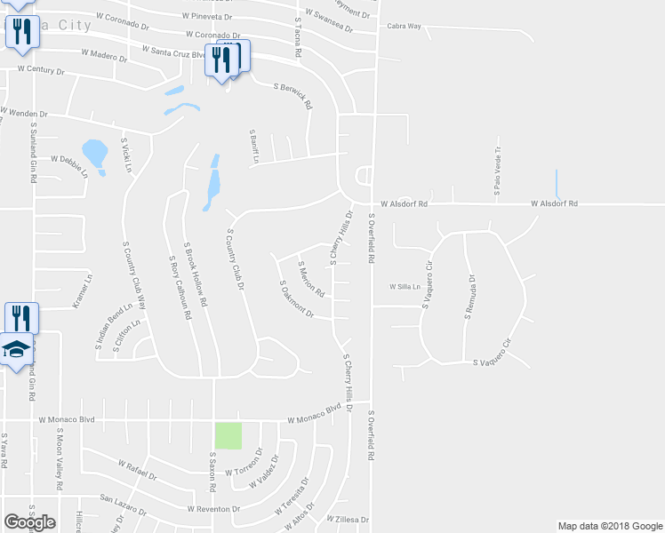 map of restaurants, bars, coffee shops, grocery stores, and more near 8210 West Augusta Place in Arizona City