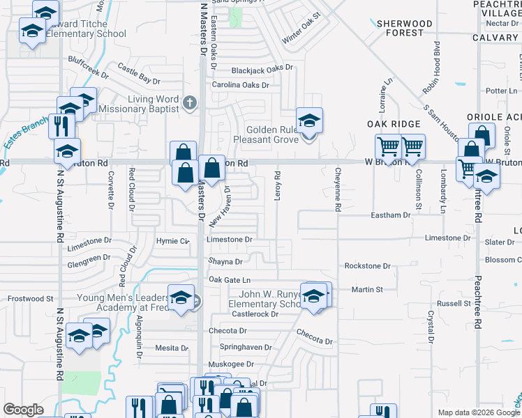 map of restaurants, bars, coffee shops, grocery stores, and more near 10352 Tamworth Drive in Dallas