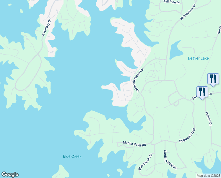 map of restaurants, bars, coffee shops, grocery stores, and more near 397 Sunset Point Drive in Dadeville
