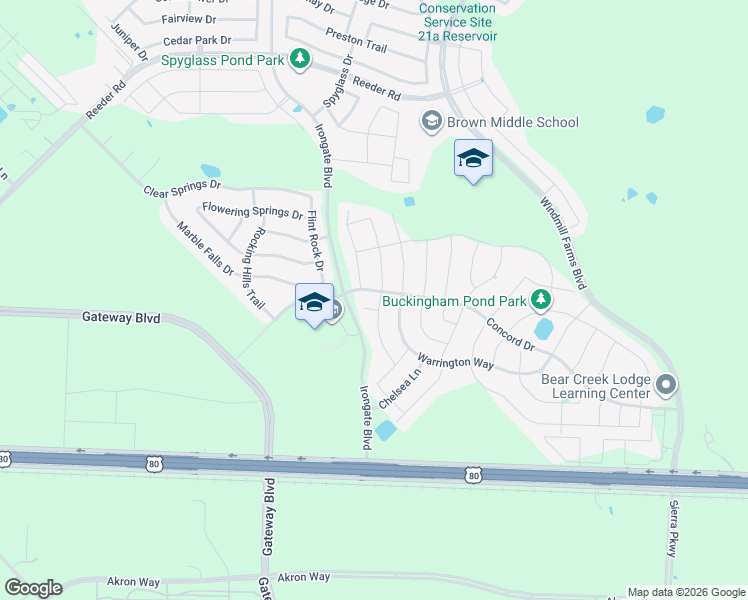 map of restaurants, bars, coffee shops, grocery stores, and more near 1004 Lauren Court in Forney