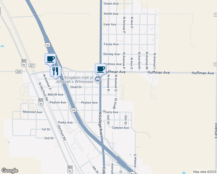 map of restaurants, bars, coffee shops, grocery stores, and more near 1800 Oneil Avenue in Snyder