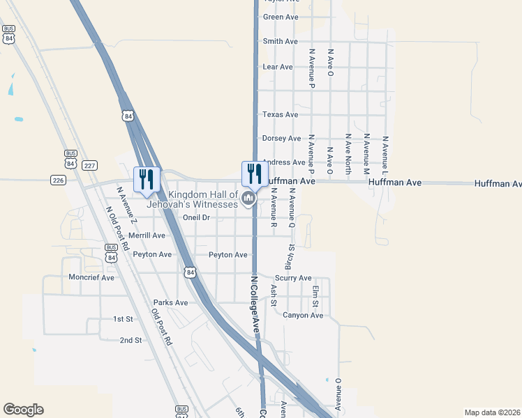 map of restaurants, bars, coffee shops, grocery stores, and more near 1800-1898 Oneil Avenue in Snyder