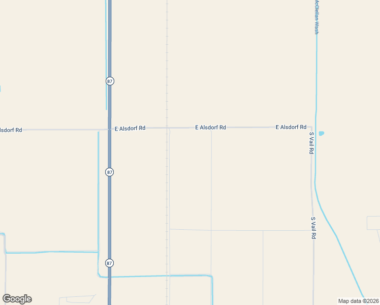 map of restaurants, bars, coffee shops, grocery stores, and more near 3251 East Alsdorf Road in Eloy
