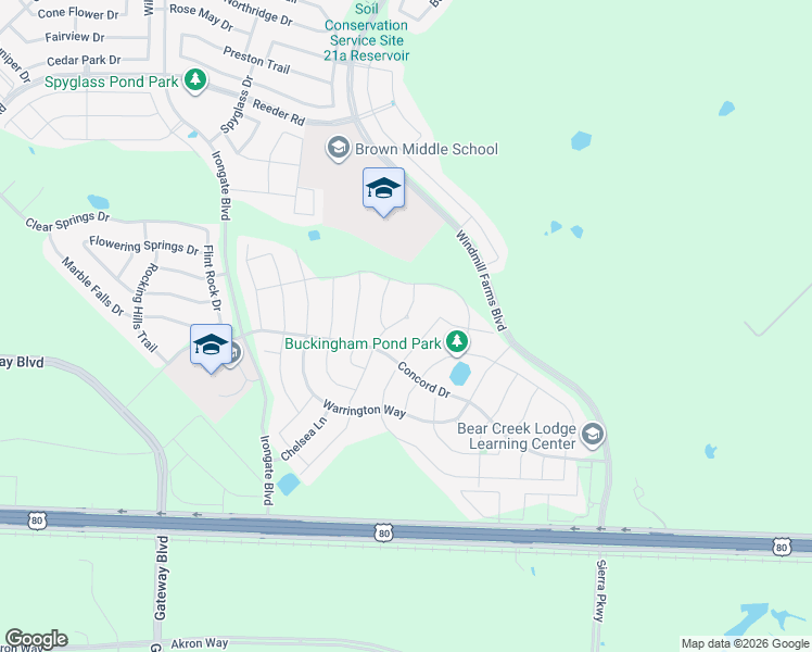 map of restaurants, bars, coffee shops, grocery stores, and more near 1007 Winchester Drive in Forney