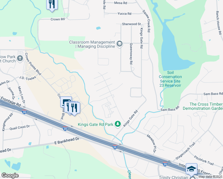 map of restaurants, bars, coffee shops, grocery stores, and more near 201 East Furlong in Willow Park