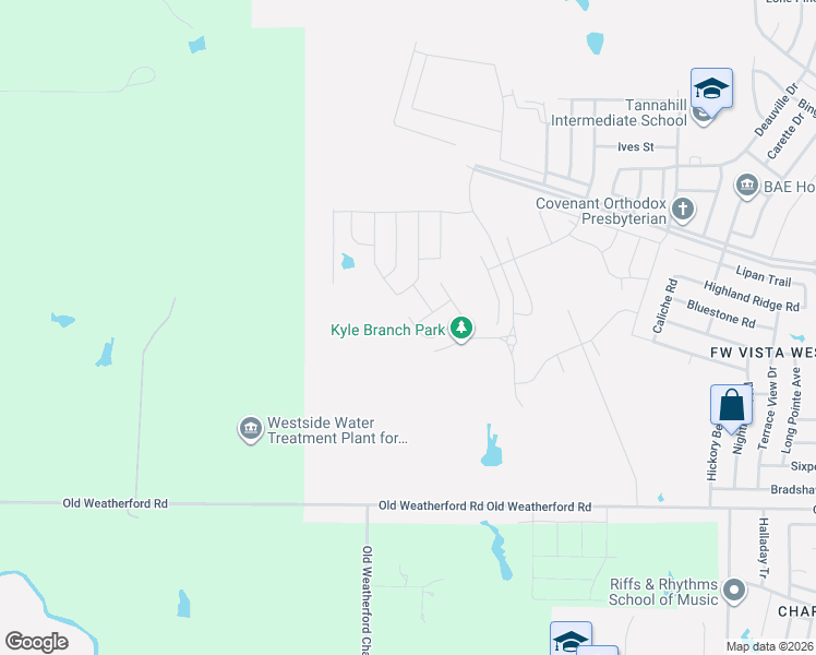 map of restaurants, bars, coffee shops, grocery stores, and more near 11081-11199 Westpoint Boulevard in Fort Worth