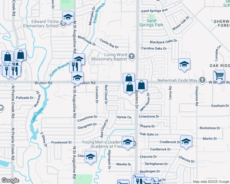 map of restaurants, bars, coffee shops, grocery stores, and more near 2018 Lewiston Avenue in Dallas