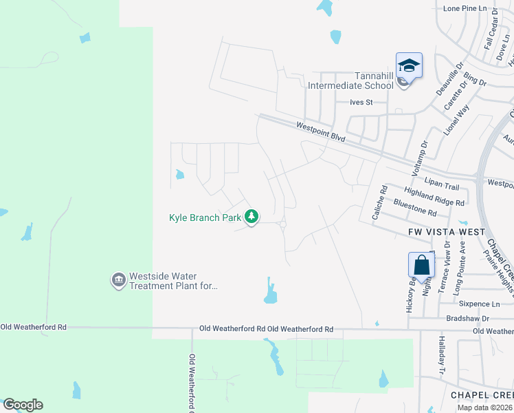 map of restaurants, bars, coffee shops, grocery stores, and more near 1121 Tempe Lane in Fort Worth