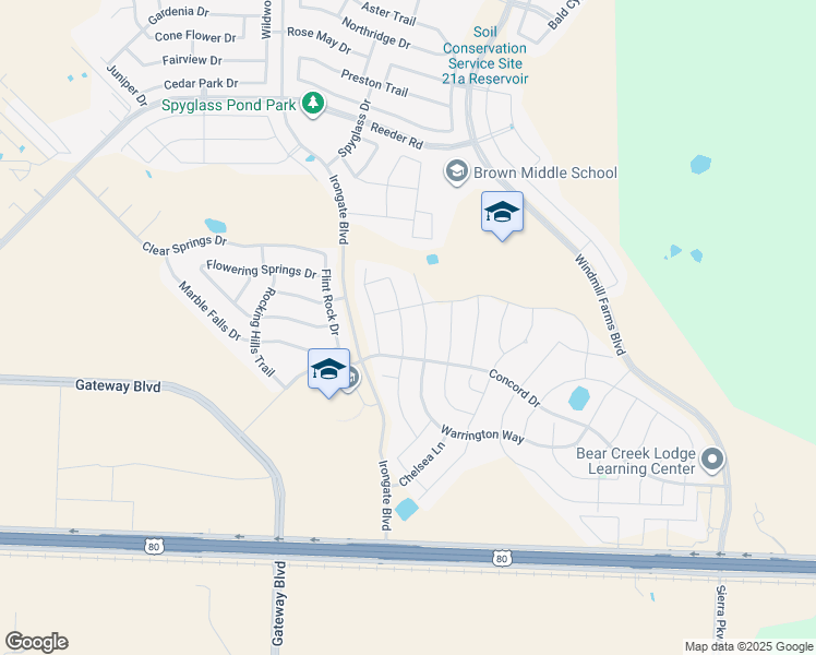 map of restaurants, bars, coffee shops, grocery stores, and more near 1108 Halifax Lane in Forney