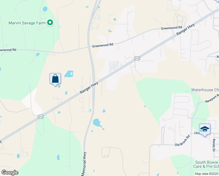 map of restaurants, bars, coffee shops, grocery stores, and more near 1637 Ranger Highway in Weatherford