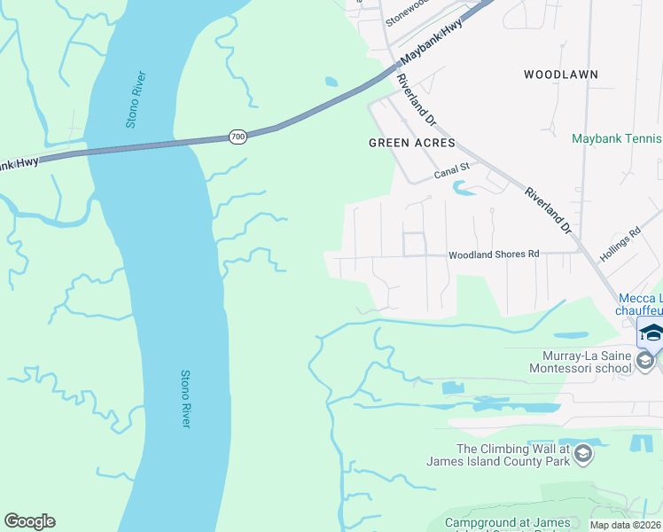 map of restaurants, bars, coffee shops, grocery stores, and more near 605 Stono Shores Point in Charleston