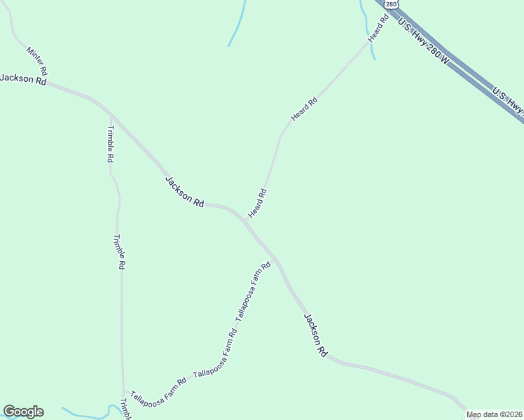 map of restaurants, bars, coffee shops, grocery stores, and more near Heard Road in Camp Hill