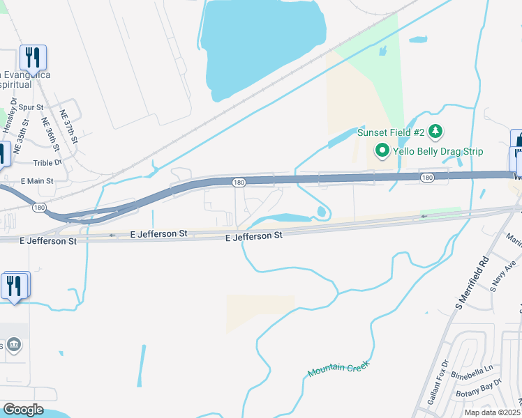 map of restaurants, bars, coffee shops, grocery stores, and more near 317 Woodland Drive in Grand Prairie