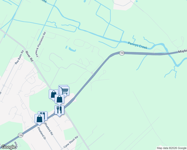 map of restaurants, bars, coffee shops, grocery stores, and more near 2701 Maybank Highway in Charleston