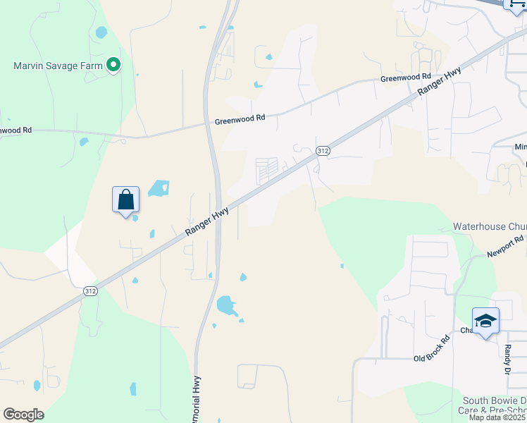 map of restaurants, bars, coffee shops, grocery stores, and more near 1637 Ranger Highway in Weatherford