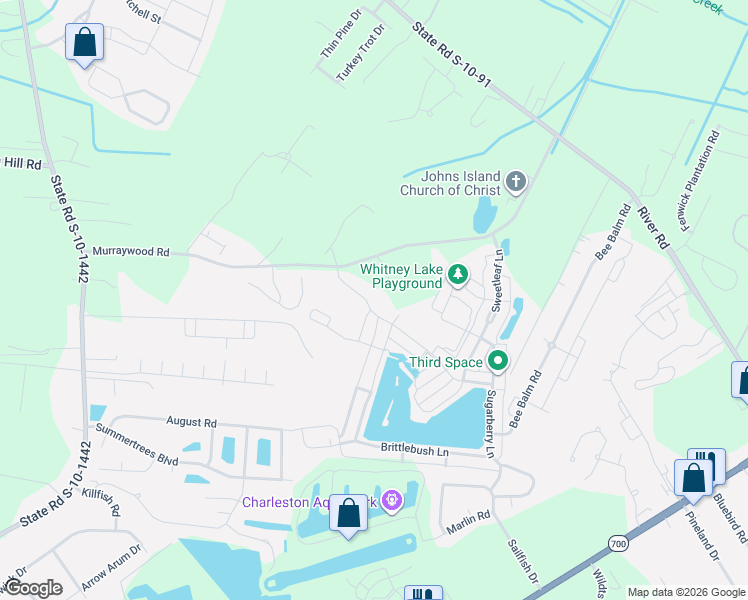 map of restaurants, bars, coffee shops, grocery stores, and more near 2905 Bell Flower Lane in Johns Island