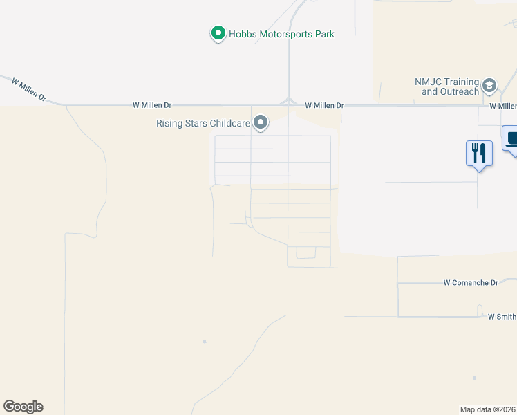 map of restaurants, bars, coffee shops, grocery stores, and more near 5115 West Steel Driver Road in Hobbs