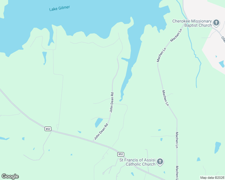 map of restaurants, bars, coffee shops, grocery stores, and more near 535 John Dean Road in Gilmer