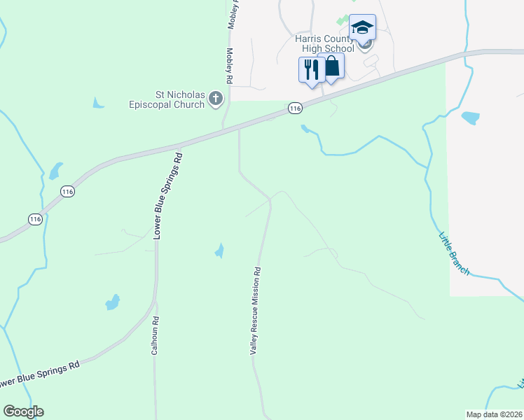 map of restaurants, bars, coffee shops, grocery stores, and more near 308 Valley Rescue Mission Road in Hamilton