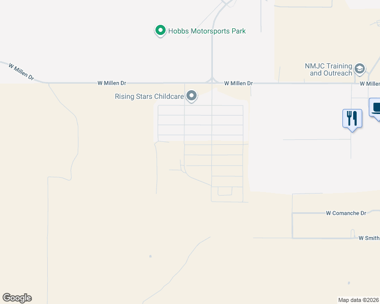 map of restaurants, bars, coffee shops, grocery stores, and more near 5115 West Steel Driver Road in Hobbs