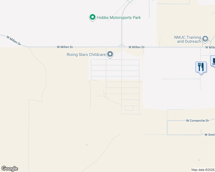 map of restaurants, bars, coffee shops, grocery stores, and more near 5115 West Steel Driver Road in Hobbs