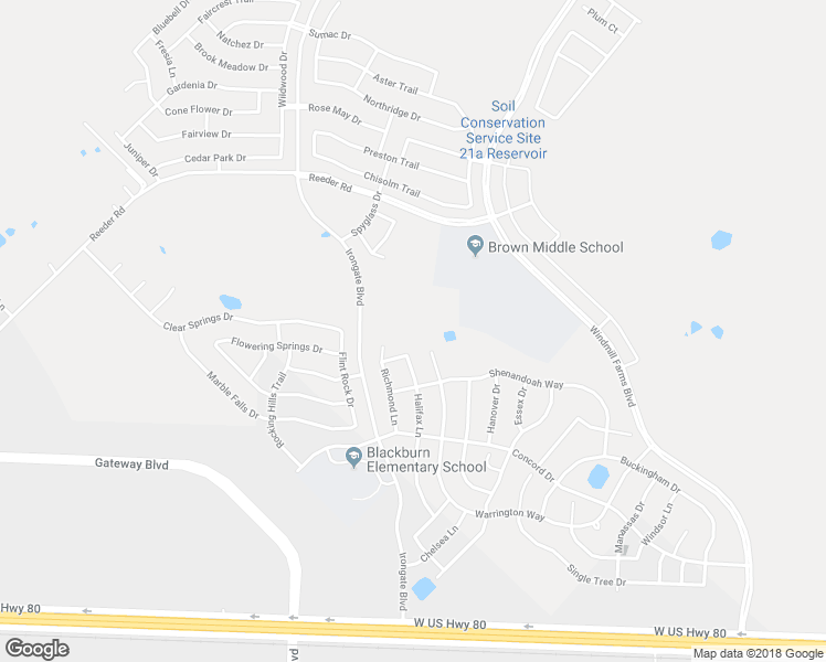 map of restaurants, bars, coffee shops, grocery stores, and more near 1711 Warrington Way in Forney