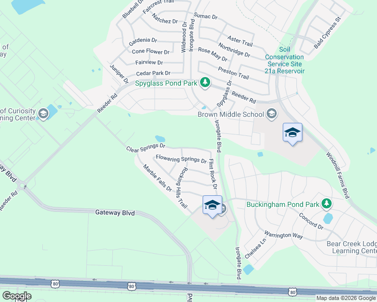 map of restaurants, bars, coffee shops, grocery stores, and more near 3009 Clear Springs Drive in Forney