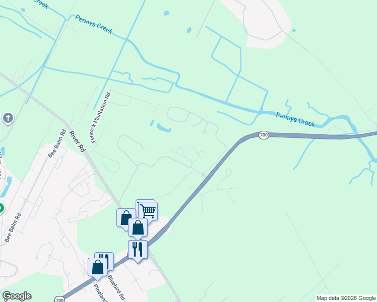 map of restaurants, bars, coffee shops, grocery stores, and more near 60 Fenwick Hall Allee in Johns Island