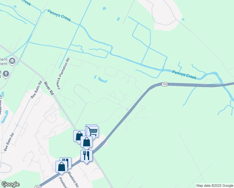 map of restaurants, bars, coffee shops, grocery stores, and more near 60 Fenwick Hall Allee in Johns Island