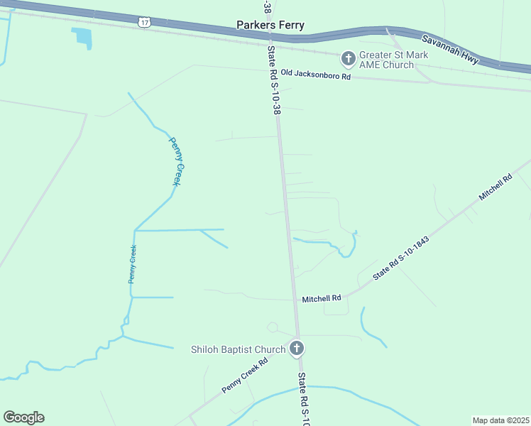 map of restaurants, bars, coffee shops, grocery stores, and more near 5779 Parkers Ferry Road in Adams Run