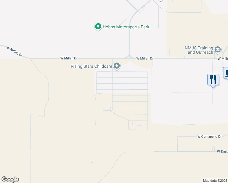 map of restaurants, bars, coffee shops, grocery stores, and more near 5115 West Steel Driver Road in Hobbs