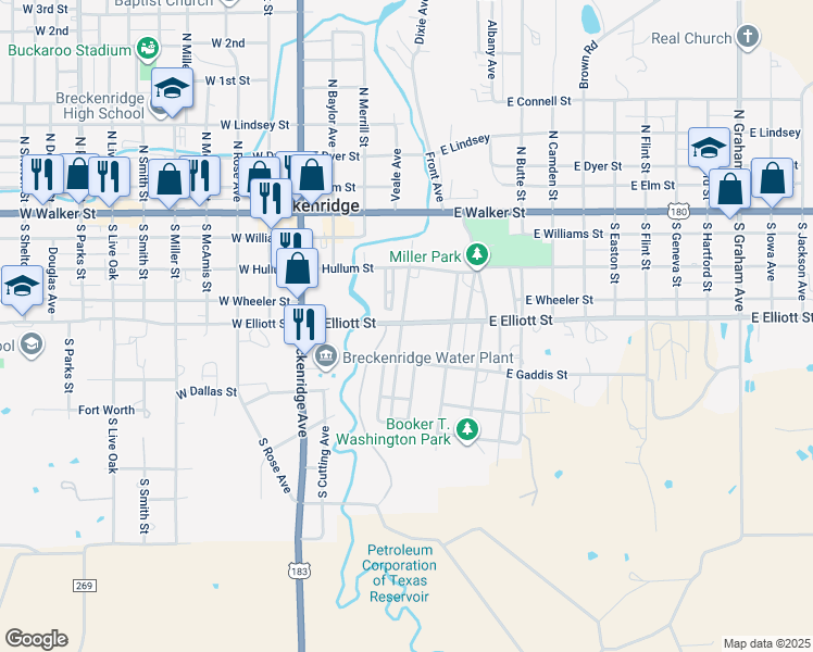 map of restaurants, bars, coffee shops, grocery stores, and more near 601 James Avenue in Breckenridge