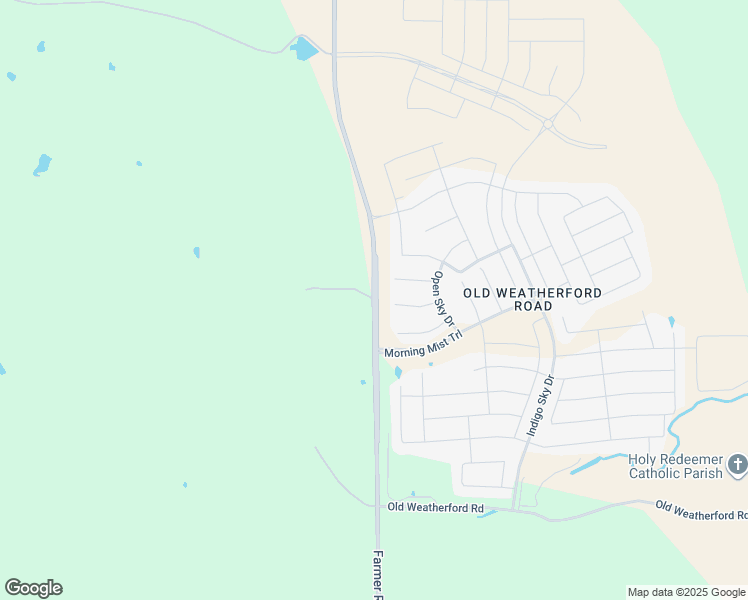 map of restaurants, bars, coffee shops, grocery stores, and more near 1071 Farmer Road in Weatherford